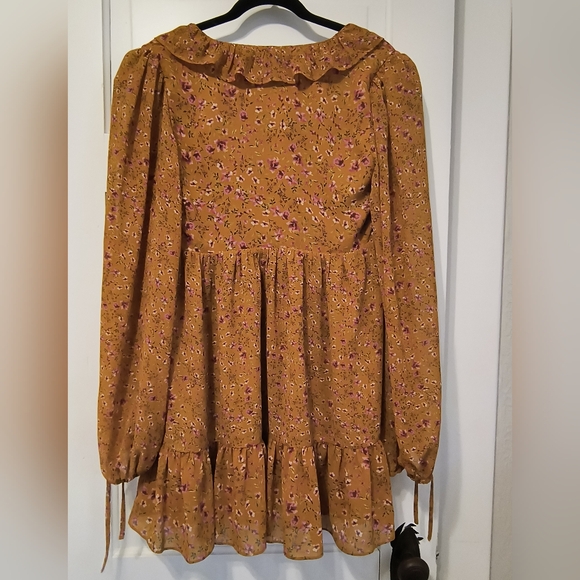 NWT TULAROSA Revolve Mobey Minidress Lafayette Fall Burnt Orange Floral Flowy - Picture 11 of 12